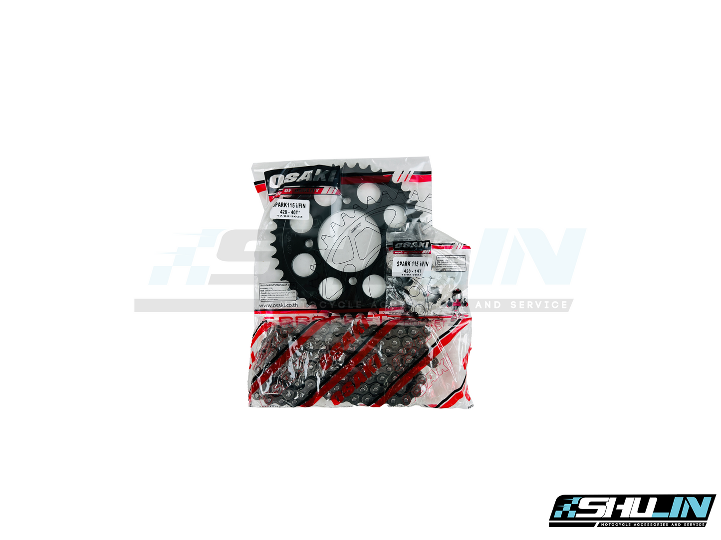 ชุดโซ่+สเตอร์ OSAKI รุ่น HEAVY DUTY SPARK115i/FIN (428H-106L/14T-40T)
