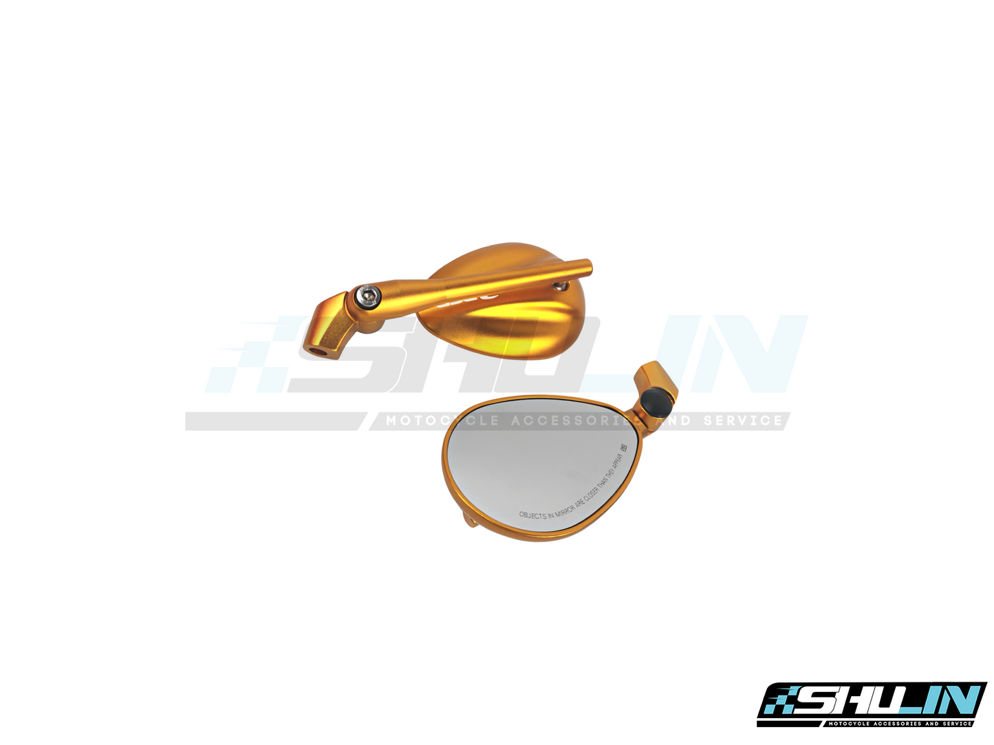 กระจกปลายแฮนด์ Racing Boy (PAIR) รุ่น S5 - THAI GOLD (01MR007G)