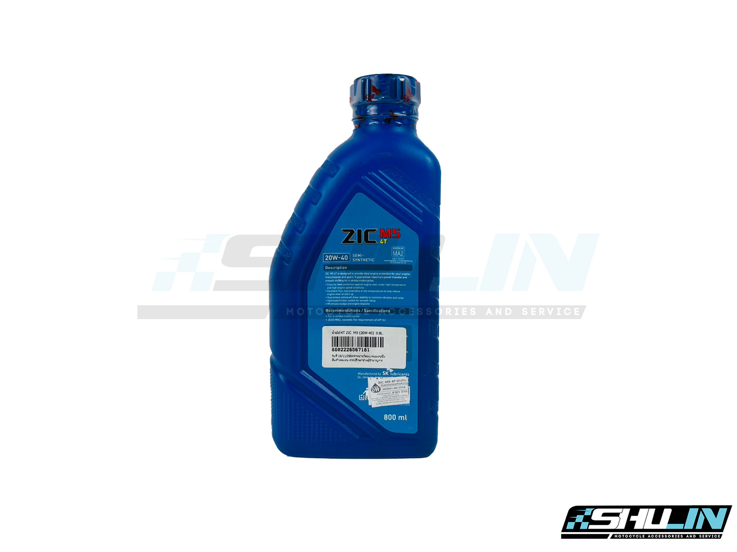 น้ำมัน ZIC รุ่น M5 4T 20W-40 0.8L