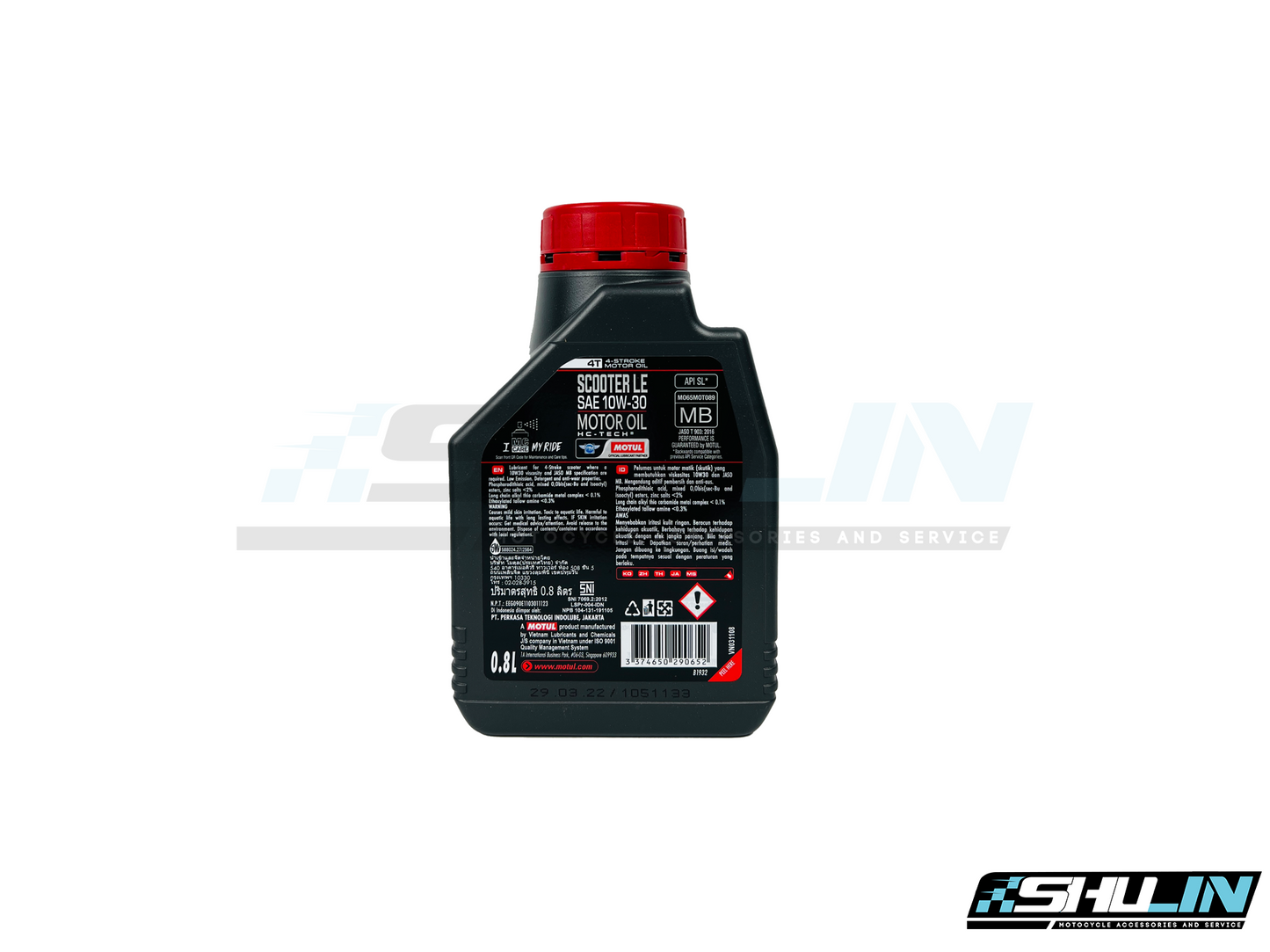 น้ำมัน MOTUL SCOOTER LE 4T 10W-30 MB 0.8L (ลัง)