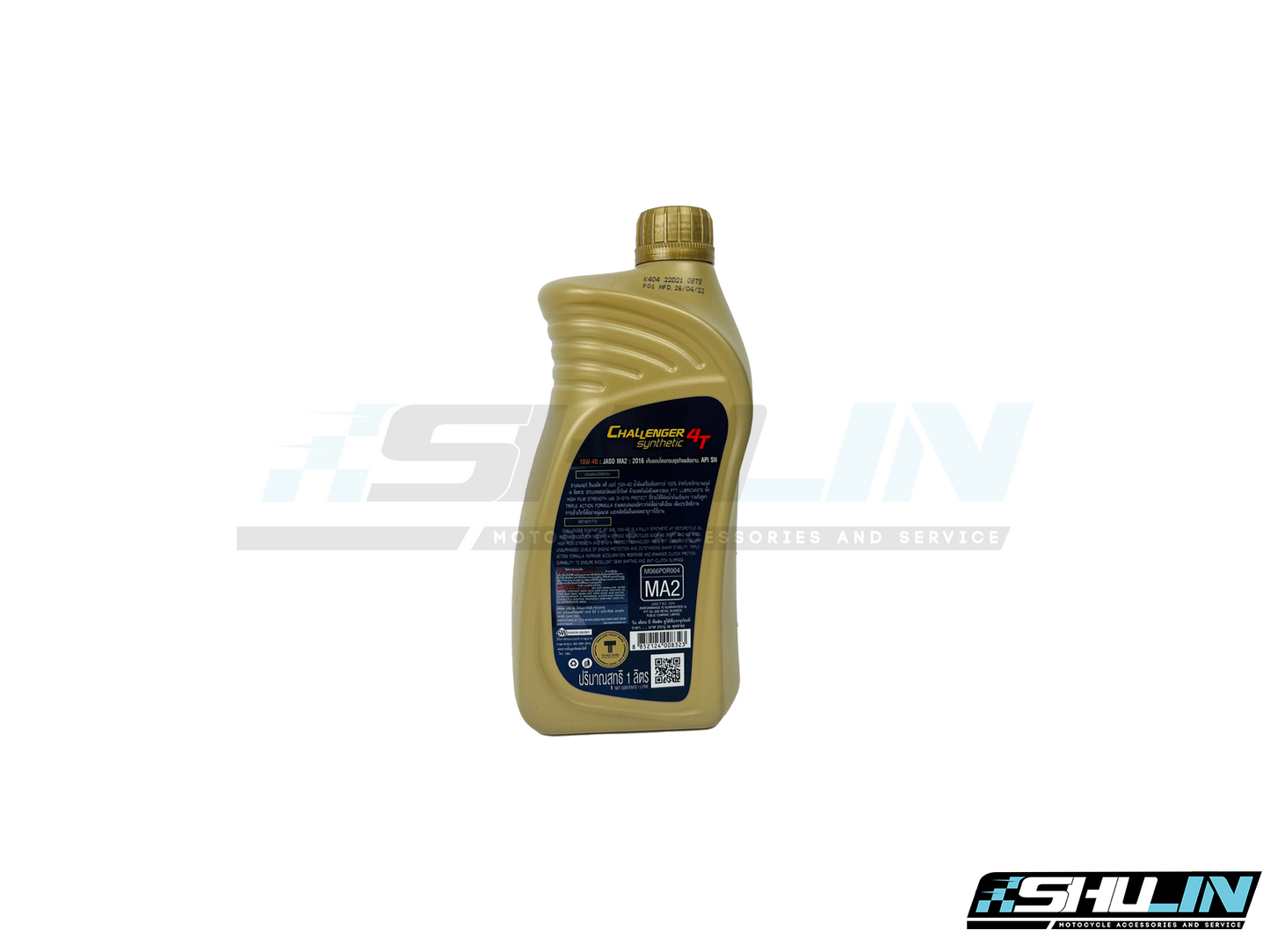 น้ำมัน PTT รุ่น CHALLENGER 4T FULLY SYNTHETIC 10W-40 1L (ลัง)