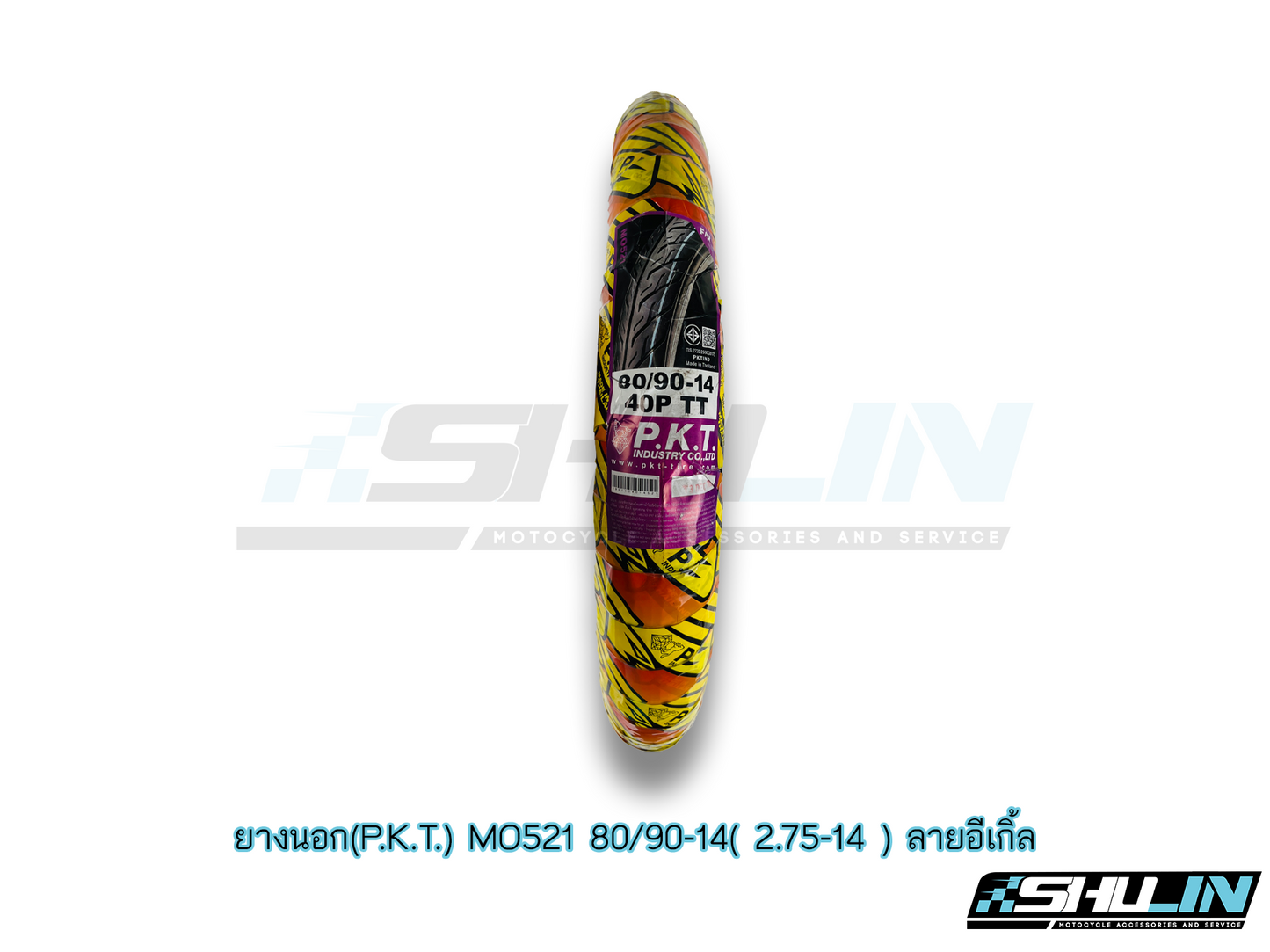 ยางนอก P.K.T. MO521 ลาย EAGLE 80/90-14 ( 2.75-14)