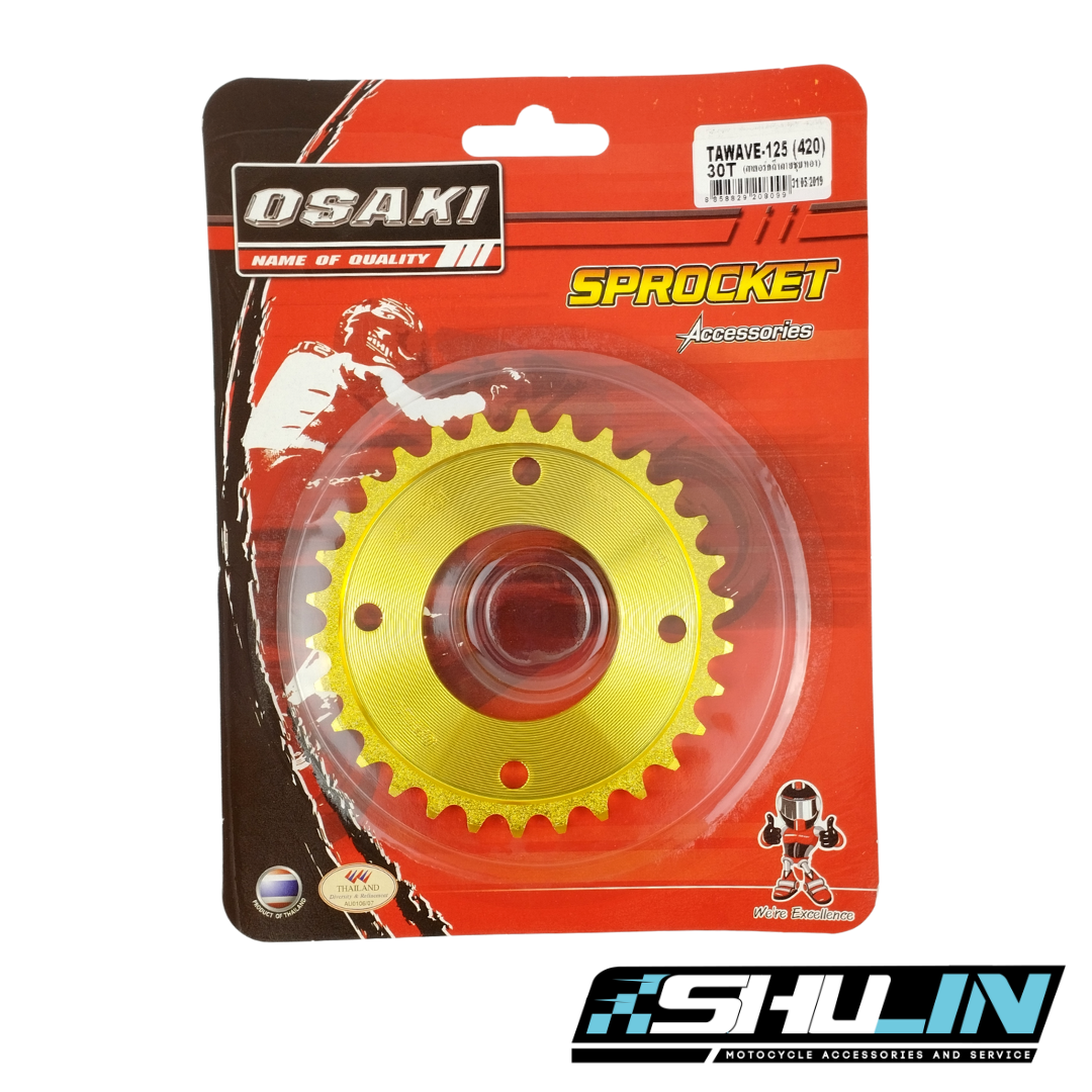 สเตอร์หลังกลึง(TAC/OSAKI) (420) WAVE 125 ชุบทอง