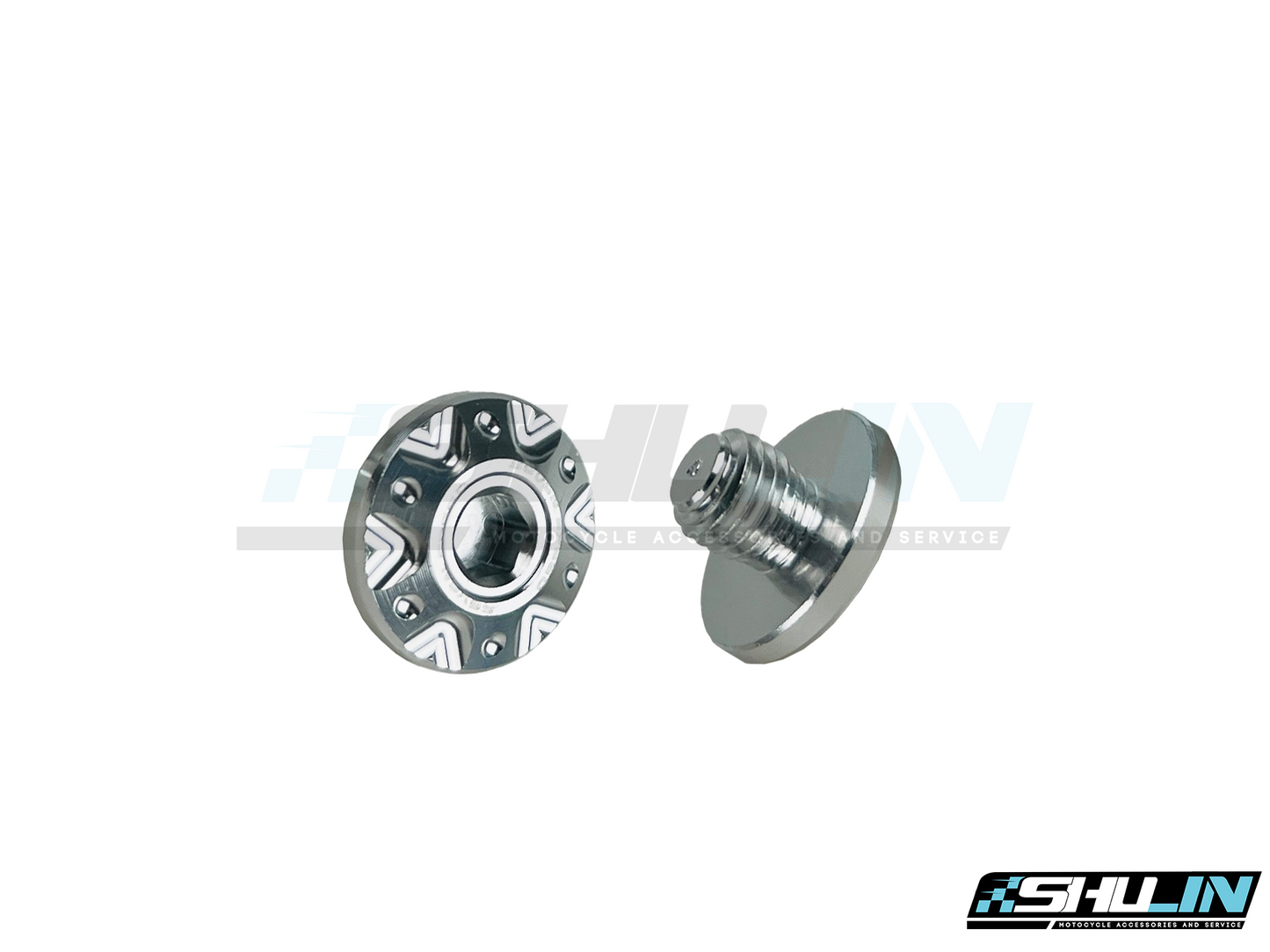 น็อตอุดรูกระจก Seven Speed รุ่น HONDA ลายดอกไม้ - SILVER (16-TU01-HOND02)