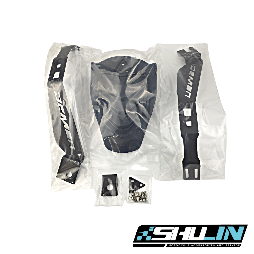 กันดีด D.N.A (Mud Guard+Spools) รุ่น DEMON GR200R - Silver Premium (043172)