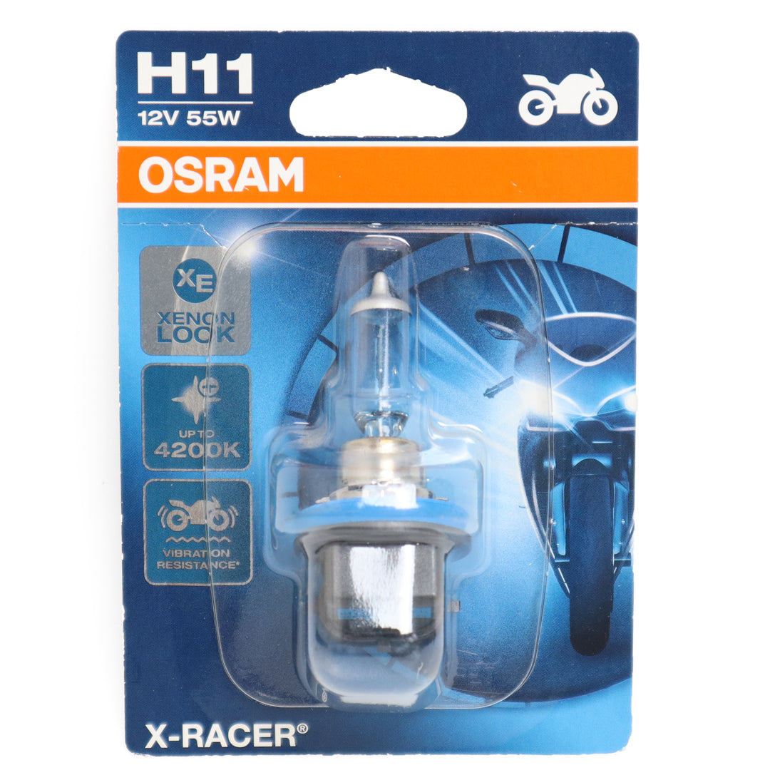 หลอดไฟหน้า ( OSRAM ) X-RACER BLUE ( สีฟ้า )