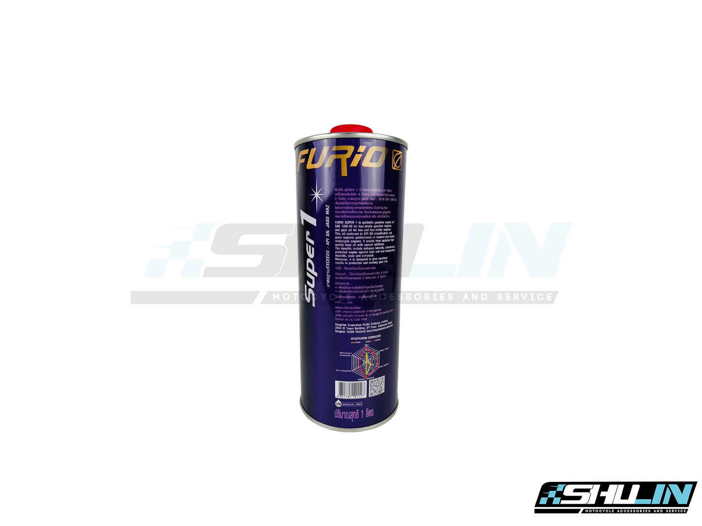 น้ำมัน FURiO รุ่น Super1 Fully Synthetic 4T SAE 10w-40 1L (ลัง)