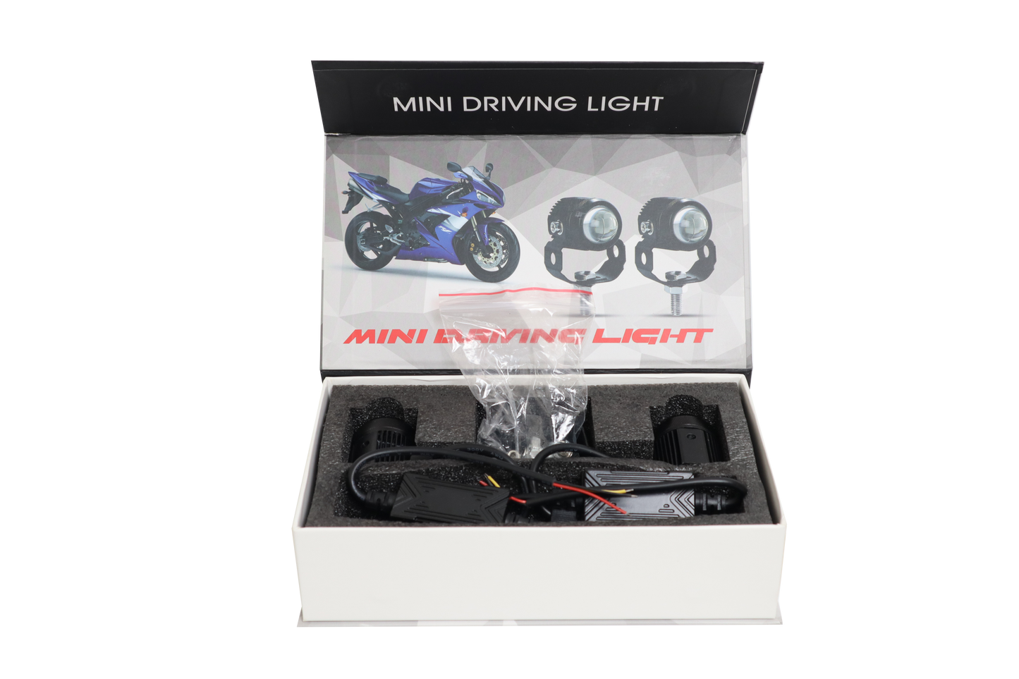 ไฟสปอร์ตไลท์ MINI DRIVING LIGHT รุ่น MINI J ไฟ 2 สี (ขาว/เหลือง) (042373)