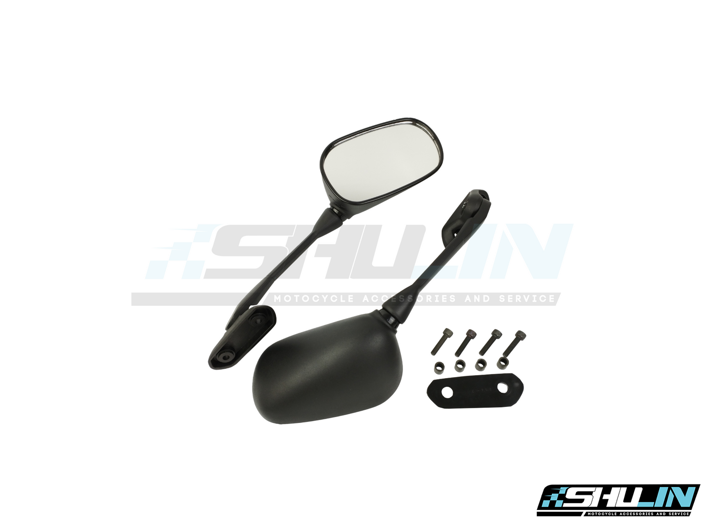 กระจกมองหลัง HM ขาดำ 2 ชิ้้น