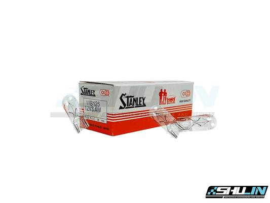 หลอดไฟไมล์ STANLEY (หลอดไฟหรี) WB125 12V3.4W (1 กล่อง 10 หลอด)
