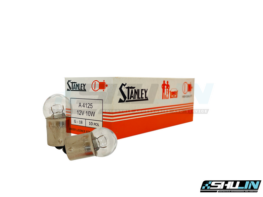หลอดไฟเลี้ยว ไฟหรี่ STANLEY A 4125 12V 10W ( 1 กล่อง 10 หลอด)