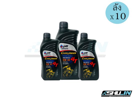 น้ำมัน PTT รุ่น CHALLENGER 4T SEMI SYNTHETIC 10W-40 1L (ลัง)