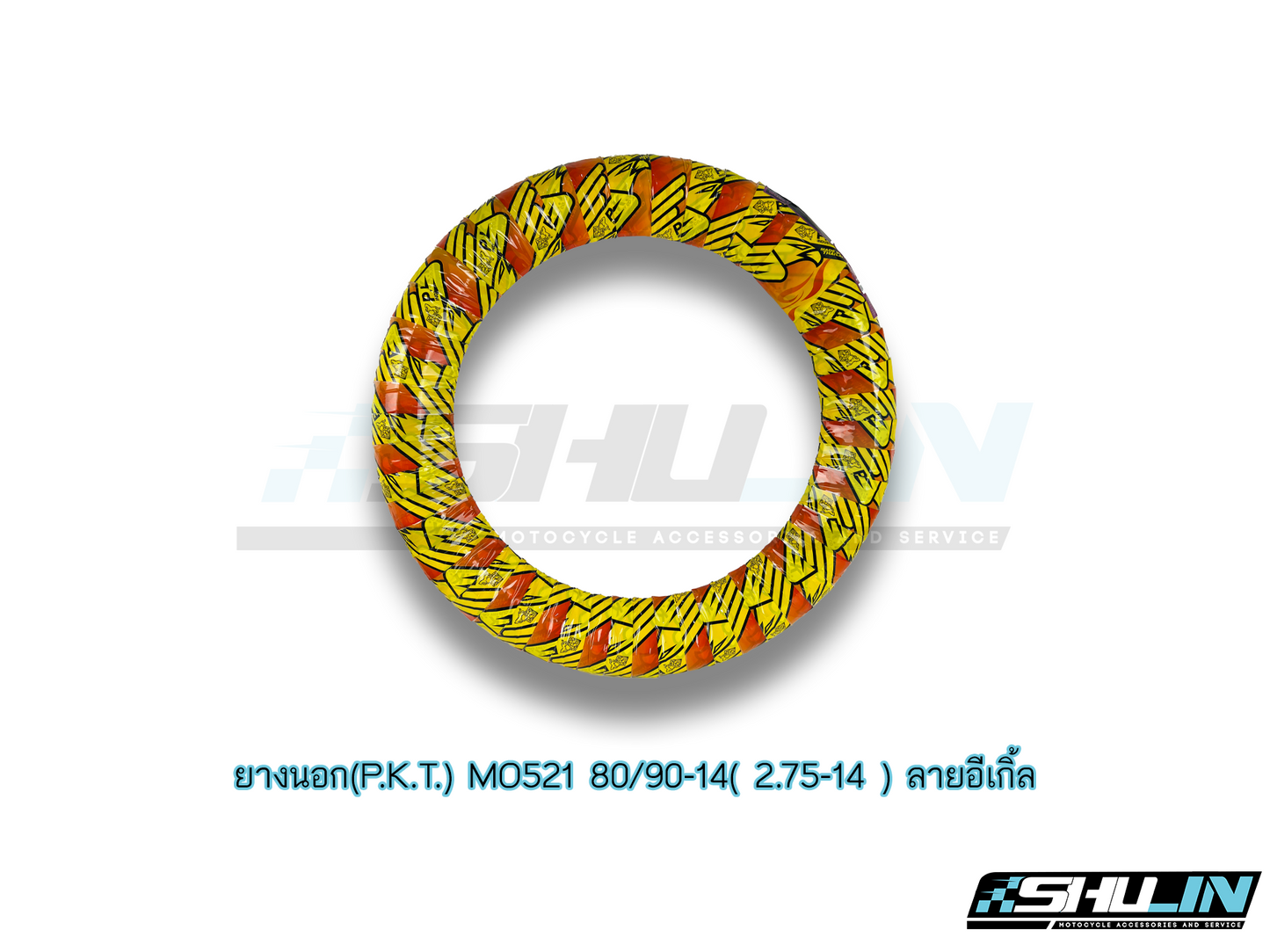ยางนอก P.K.T. MO521 ลาย EAGLE 80/90-14 ( 2.75-14)