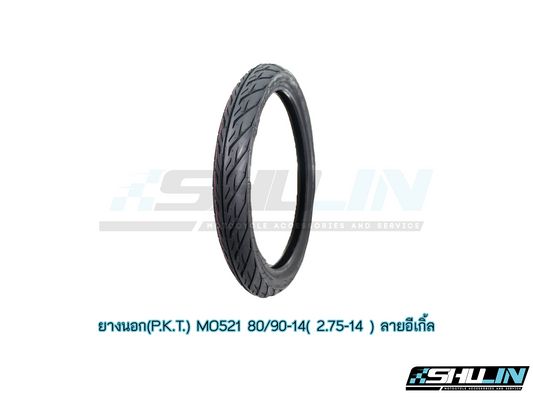 ยางนอก P.K.T. MO521 ลาย EAGLE 80/90-14 ( 2.75-14)