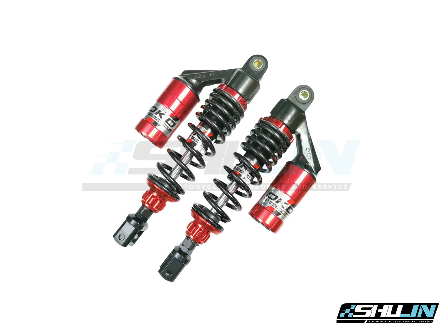 โช้คหลัง OKD รุ่น GAS REVO PLUS N-MAX (2020) - สปริงดำ ไส้แดง แหวนแดง